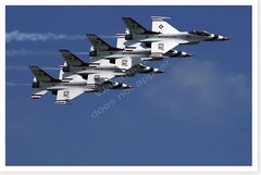 USAF Air Force Thunderbirds Tight Aerial Formation Silver Halide Photo