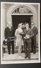 Photo portrait marriage wedding Berlin registry office certificate picture family model house