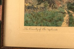 Wallace Nutting Antique 1920’s Hand Colored Photo, The Beauty of the Uplands