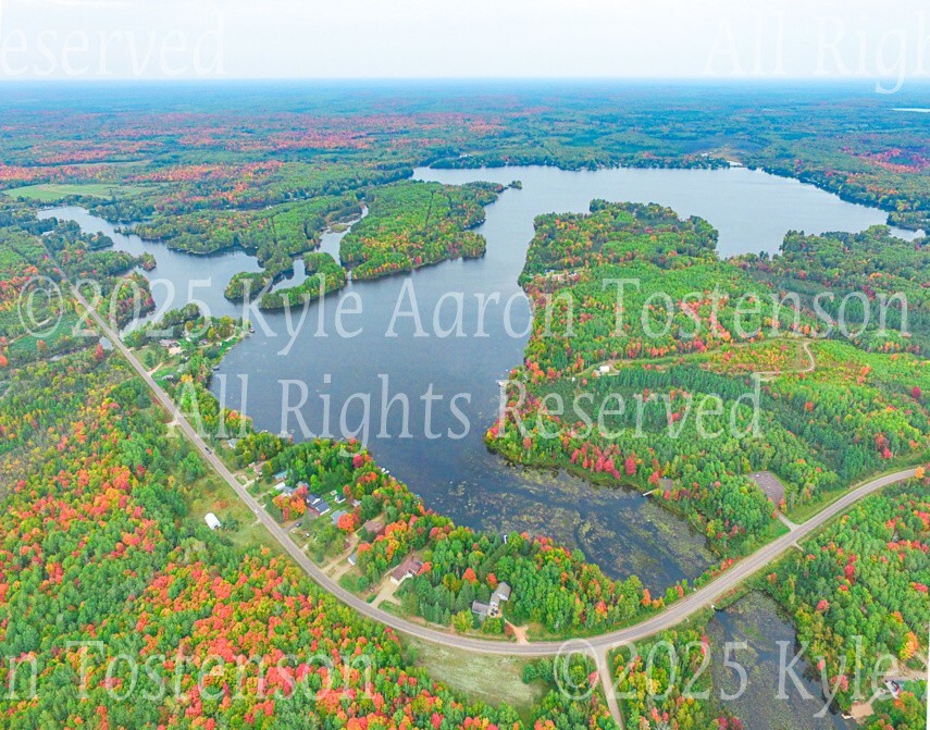 Soo Lake, Lac Sault Dore, Price Co, Phillips, Wisc. Aerial Photo. Frame Optional