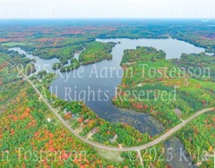 Soo Lake, Lac Sault Dore, Price Co, Phillips, Wisc. Aerial Photo. Frame Optional