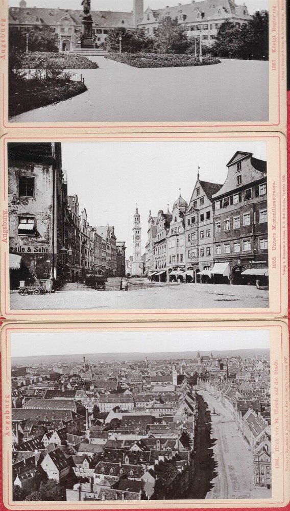 PHOTO ALBUM Augsburg c. 1892 PUBLISHER RÖMMLER & JONAS DRESDEN LEPORELLO COLLECT