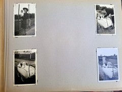 Photo album ancient B/W photos spider paper 142 pictures from 1920 approx. 25x35x4 cm