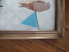 Gold Plastic Framed Birds On Clothesline Clothespins Home Is Made Of Love&Dreams