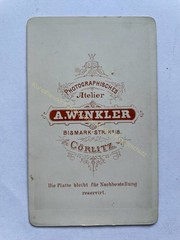 orig. CDV photo photograph woman lady picture old fashion around 1880 A. Winkler Görlitz