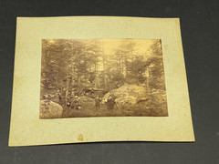 Original Vintage Photograph 1885 Campaign Party Belle Epoque Picnic Scene