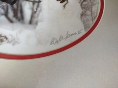 Beautiful ❤️ Winter Scene of Deer and Snowman ☃️ Signed Photo By Carl R Sams II