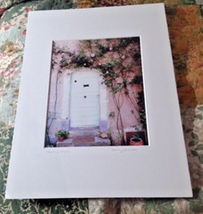 Catherine Archuleta Photograph Provence France SIGNED Pink House Roses + Purple