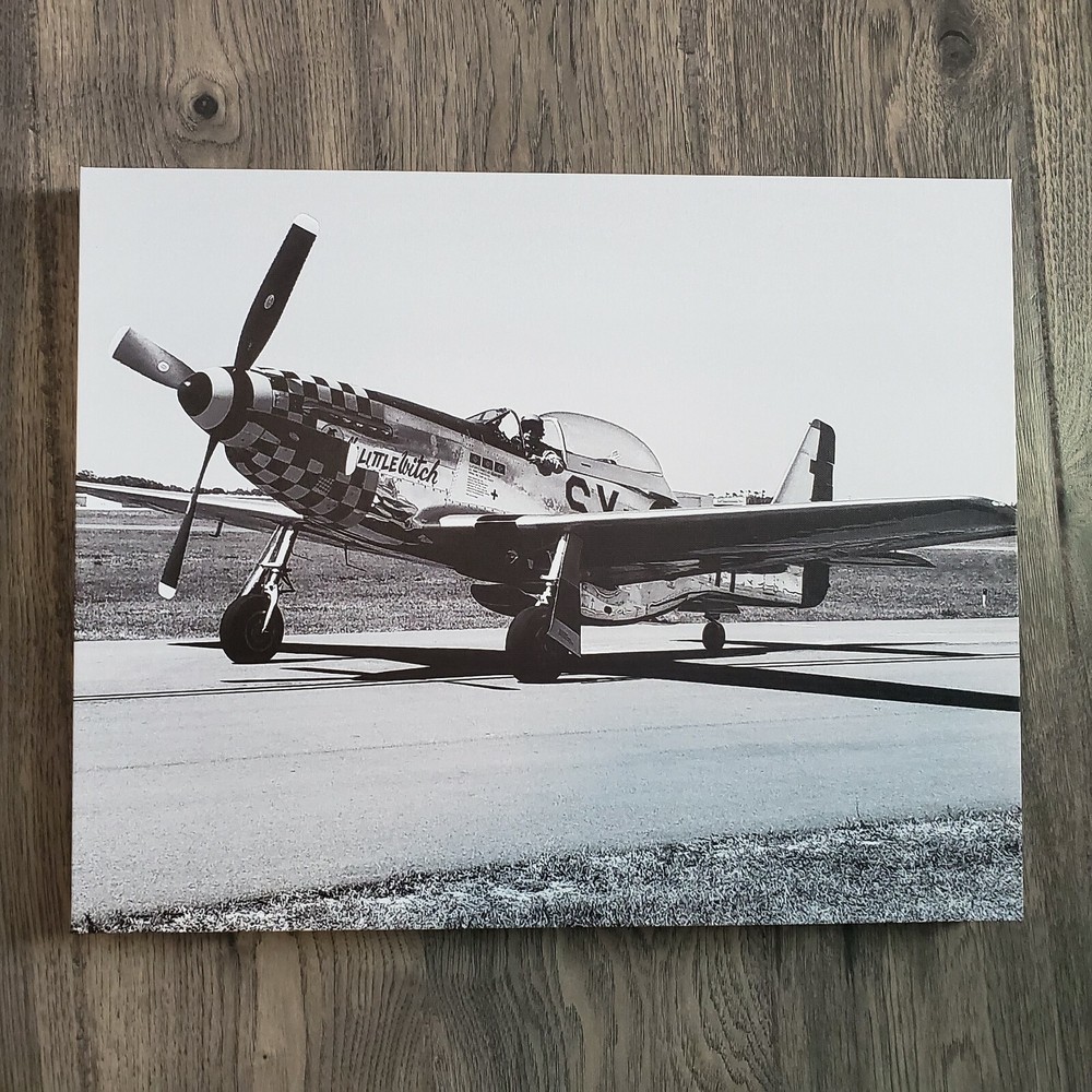 P-51 Mustang 16″x20″x1.25″ Vintage Aircraft Canvas Print