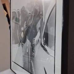 VINTAGE 1988 JANE HILTON «FREEWAY» SIGNED FRAMED ART- LARGE 31.5″ X 23.5″