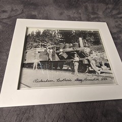 Richardson Brothers Locomotive 1882 Train Photograph 8×10 B&W Framed Truckee