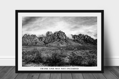 Organ Mountains Chihuahuan Desert New Mexico Black and White Photography Print