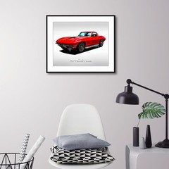 Classic Cars – 1967 Chevrolet Corvette Rally Red – Print