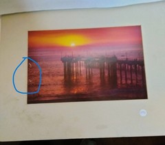 Aliso Beach Pier Photo Laguna Beach CA Sunset Vtg Lang Print 1988 20 x 16