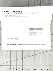 Philip Trager (b. 1935) Art Show Announcement Card May 2000 – Changing Paris