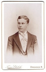 Photograph Franz Ehrlich, Dresden, Königsbrücker-Str. 105, portrait of a young