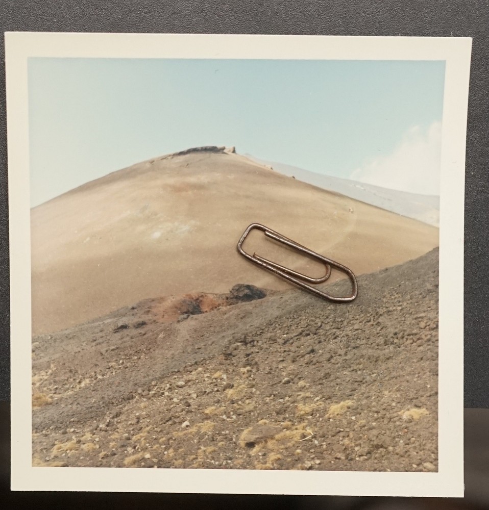 Photo View 1966 Etna Sicily Italy Color Volcano Landscape Vintage Art
