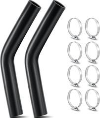 2 Pcs Gasoline Fuel Filler Neck Hose with 8 Clamp Setes 1 1/2 Inch 45 Degree