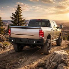 Rear Bumper Fit for Dodge Ram 2500 3500 2010-2018 | Heavy Duty Steel Rear Bumper