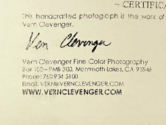 Dawn Eclipse Mt Ritter by Vern Clevenger, 18×22″ framed signed, COA, #37/500 NEW