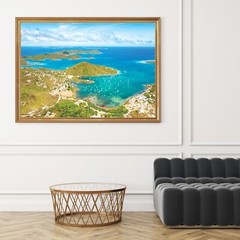 St John Beaches, US Virgin Islands, Coral Bay Aerial View Photograph Caribbean