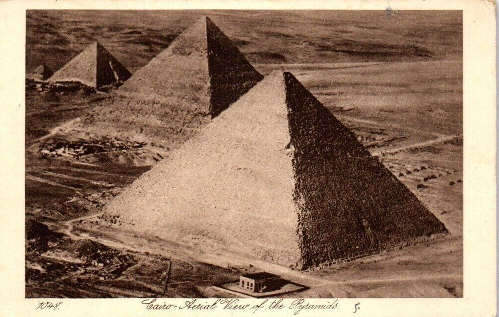 1910s Desert Cairo Egypt Great Pyramids of Giza RPPC Real Photo