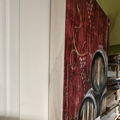 Rustic Wine-Themed Deep Wood Picture Frame 14×11 in Hanging Natural Finish