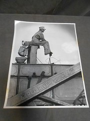 Vtg Farmer Farming Oliver Red River Thresher Art Photograph Photo Picture 11×14