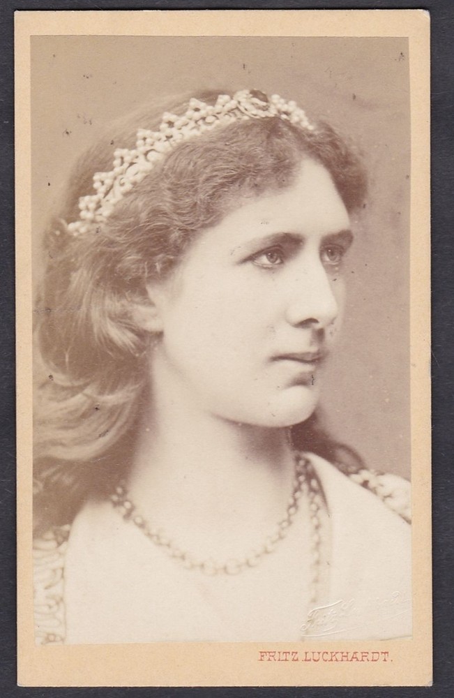 Johanna Gabillon Actress Berlin Vienna Portrait CDV Photo Luckhardt 1860