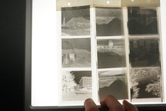 Photo Negative Bundle View Lugano Switzerland Advertising Sign Lake Building House Lot