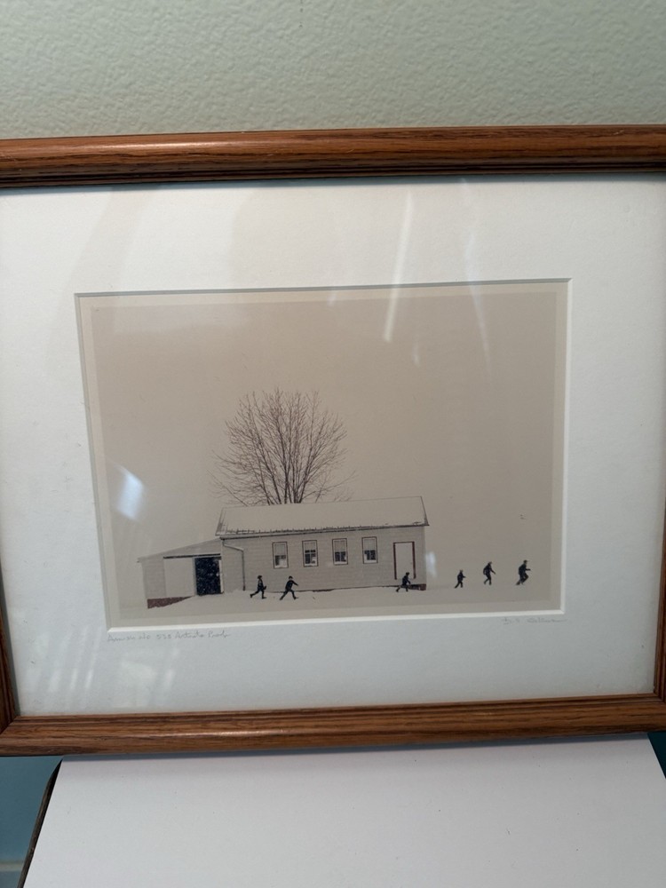 Vtg Framed &Matted BILL COLEMAN Signed Photo AMISH No 538- Amish Artists Proof