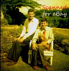 45 NEGATIVES IN ALBUM RICH COUPLE & BOYS AT HOME & GARDEN 1941-56 FASHIONS