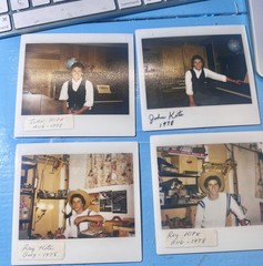 Polaroid Photos lot of 4 with 2 bros at band practice looking fresh August 1978