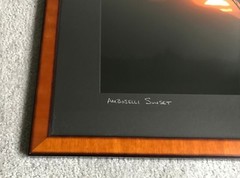 Professionally Framed & Matted: Amboselli Acacia Tree Sunset