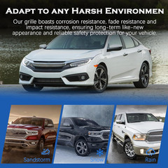 Front Bumper Cover Kit Compatible with 2016 2017 2018 Honda Civic Sedan, with Up