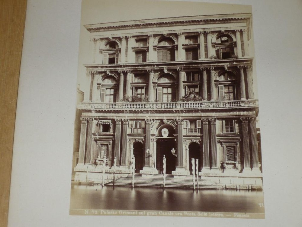 Naya / Venice Venezia 1870 Palazzo Grimani Gran Canale Vintage Albumen Print