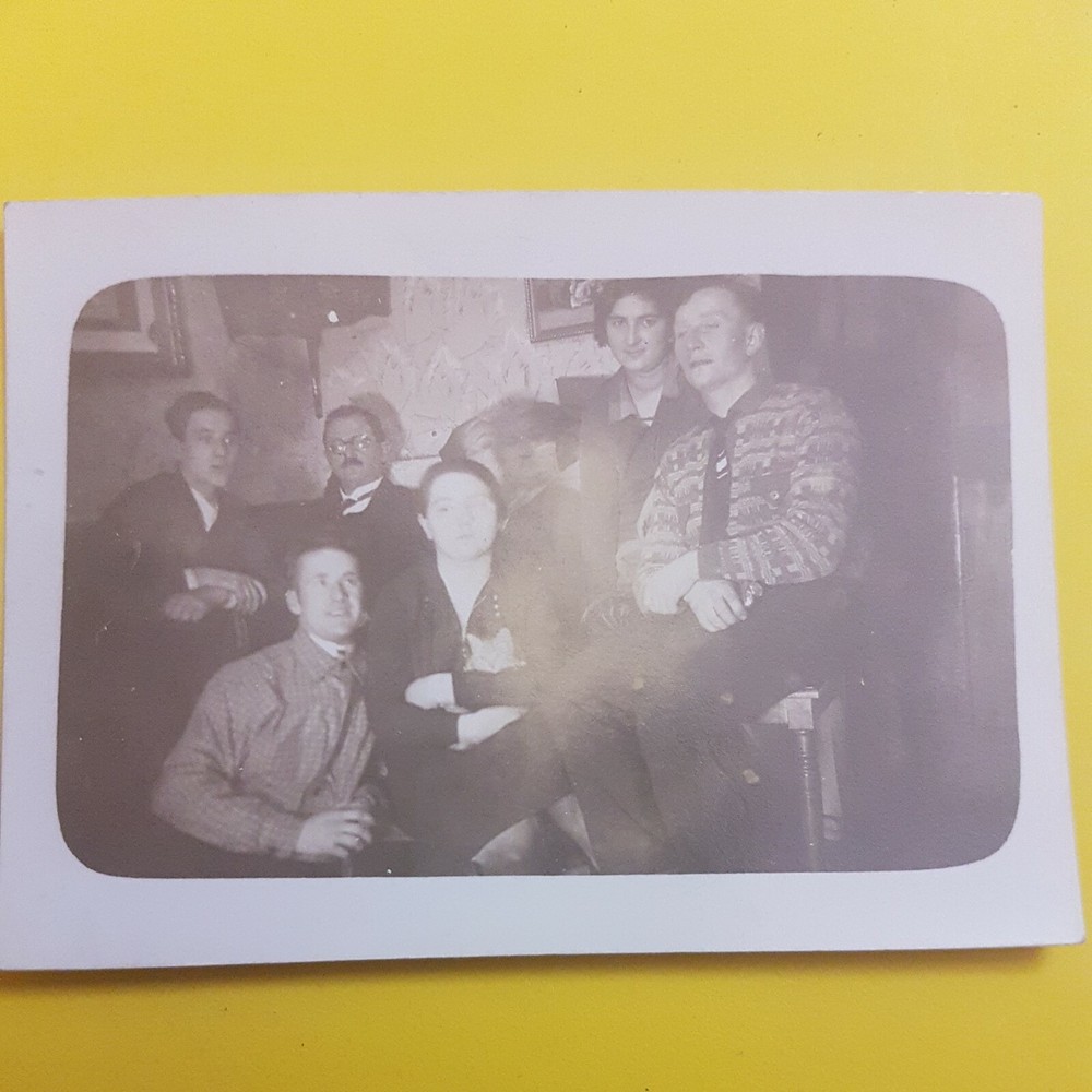 Photo Antique, Vintage, Group of Men with Woman 1929