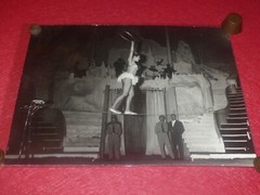 [CIRCUS] Large Vintage Photo / The Tightrope Walkers Circa 1970 40 X 30 cm