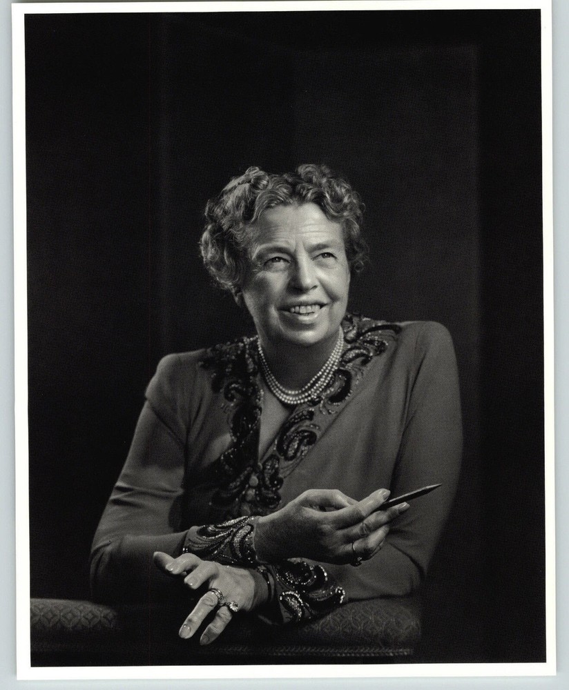 1983 Yousuf Karsh ORIGINAL Eleanor Roosevelt Portrait Art Photo 16″ X 20″