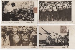 [Soviet Propaganda] 30 x Photographs from Moscow May Day Celebrations, 1930s