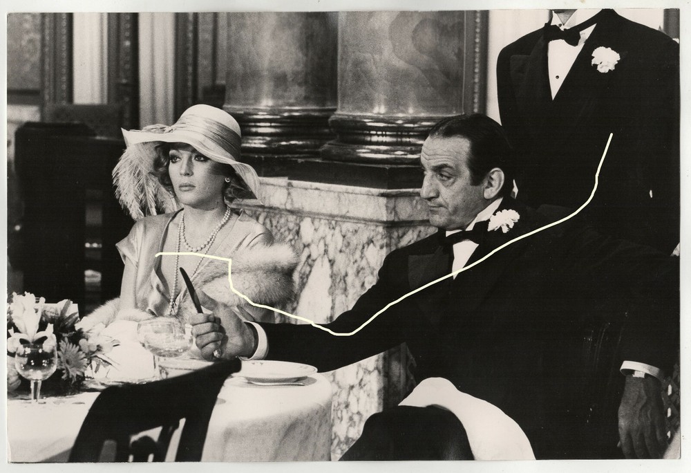 30x20cm Vintage Archiv Foto 1972 Lino Ventura + Maria Baxa photo
