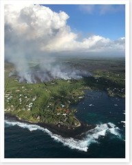 Kilauea Volcano Fissure 8 Flowfront Approaches Kapoho Bay Silver Halide Photo