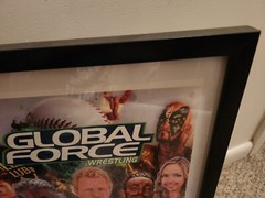Global Force Wrestling framed poster 13 x 19 Jarret Bullet Club, Kevin Nash, WCW