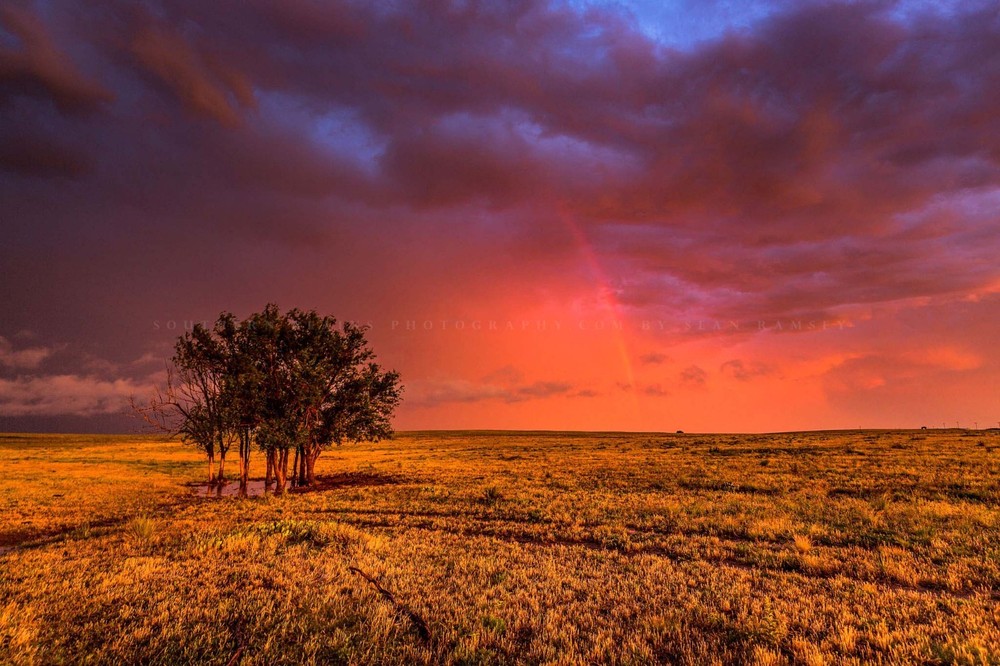 Prairie Photography Print: Oklahoma Landscape Stormy Sky Plains Western Photo