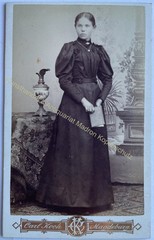 orig. CDV photo photograph woman lady picture old fashion around 1880 C. Koch Magdeburg