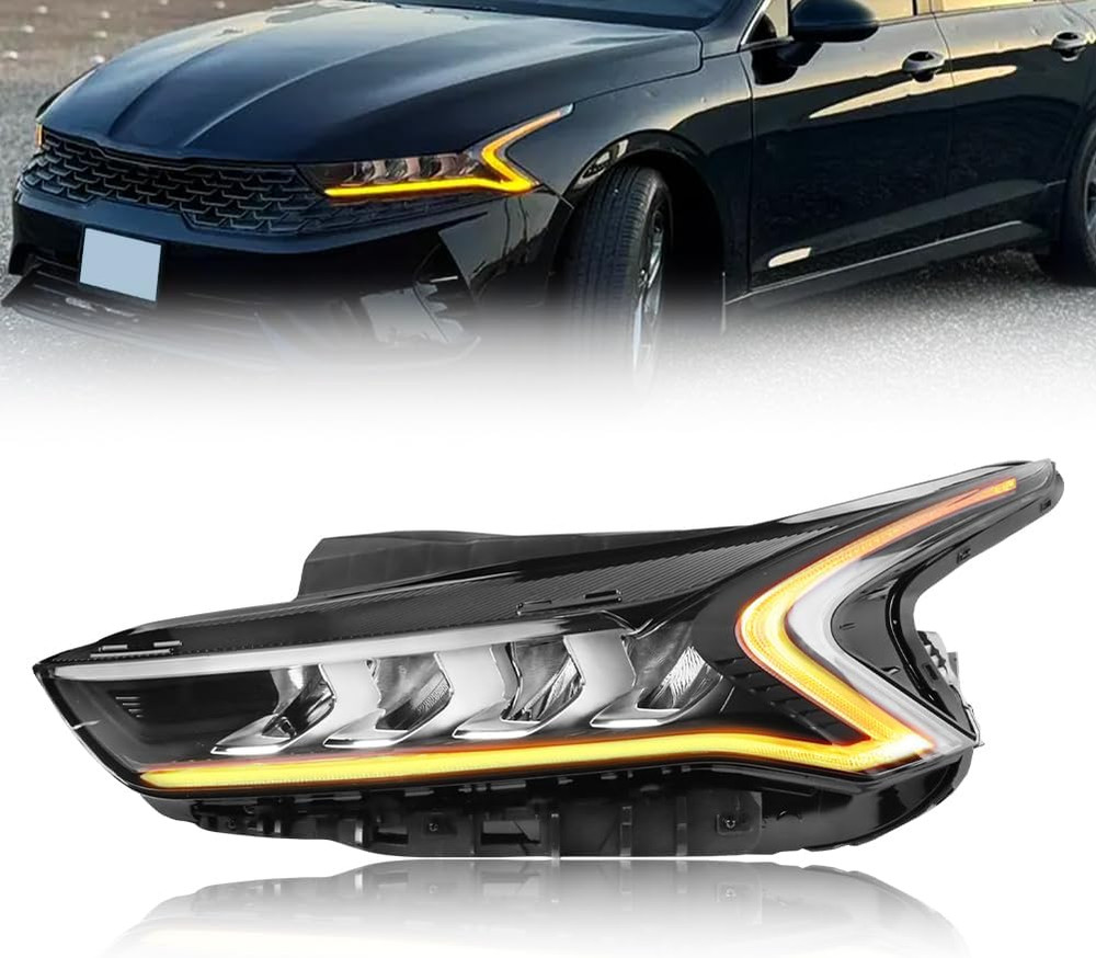 Full LED Headlight Assembly Compatible with 2021-2023 Ki-A K5 LX/LXS/EX (Not for