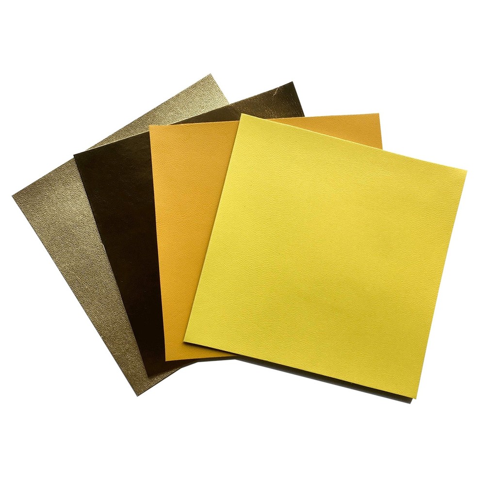 Genuine Leather Scraps for Earrings- 4 Yellow Sheets of Leather for Crafts, E…