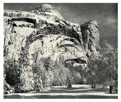 1949 Vintage ANSEL ADAMS Yosemite North Dome Snow Arch KROMEKOTE Photo Engraving