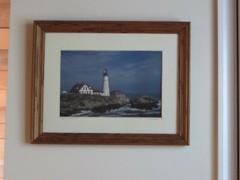 Original Color Photograph of Historic Maine Portland Headlight Signed by Artist
