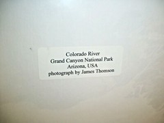 Grand Canyon Rainbow Over Colorado River AZ Photograph Cut Matte Artist Signed